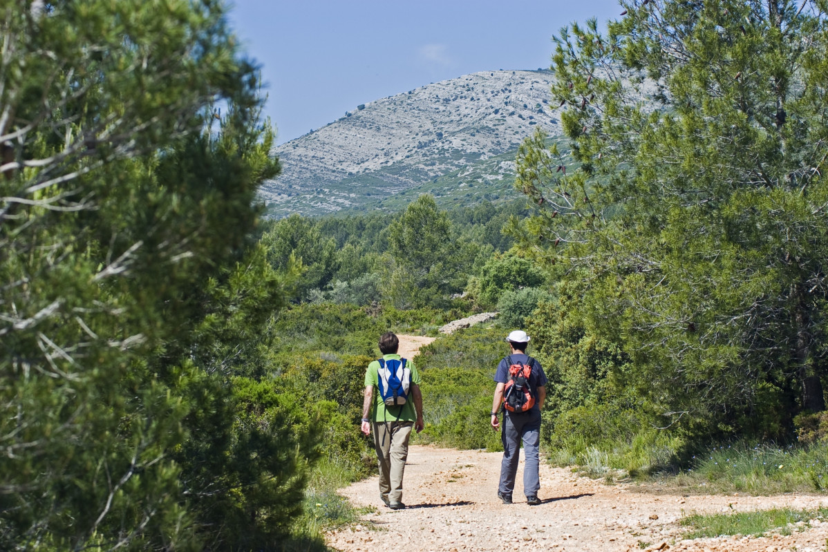 Caminantes por un monte (Foto Generalitat valenciana)