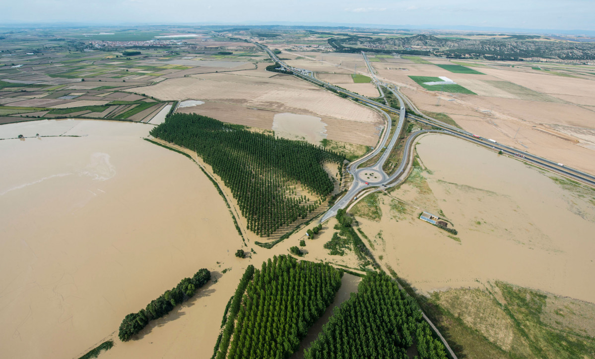 Desbordamiento del Ebro a su paso por Tudela abril 2013 (Foto Gobierno de Navarra)