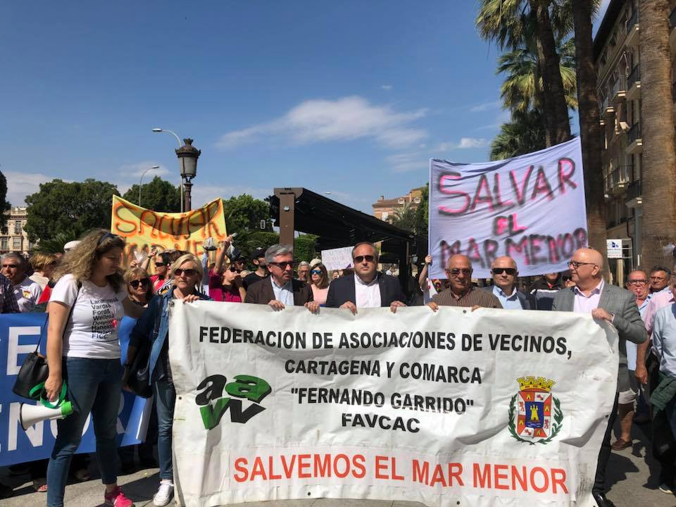 Manifestaciu00f3n Mar Menor 17 mayo 2018 (Foto Favcac FB)