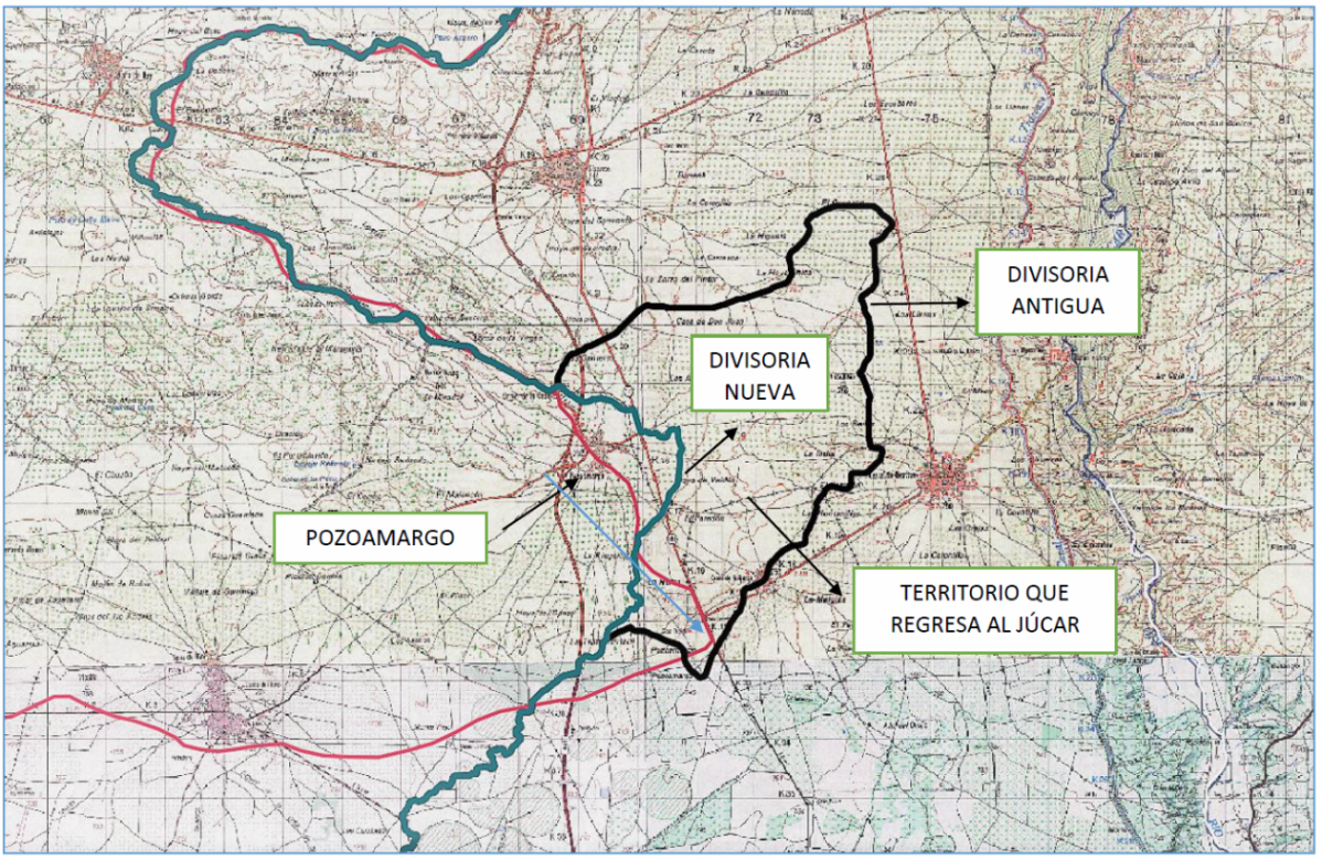 Regantes La Grajuela Mapa nueva Divisoria (Imagen Gobierno de CLM)