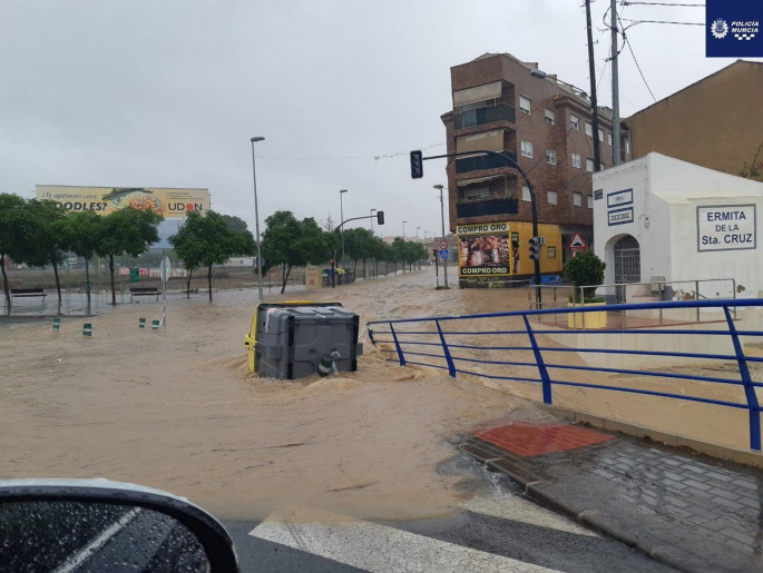 Rambla de Churra inundación gota fría Alerta Roja (Foto Ayto de Murcia)