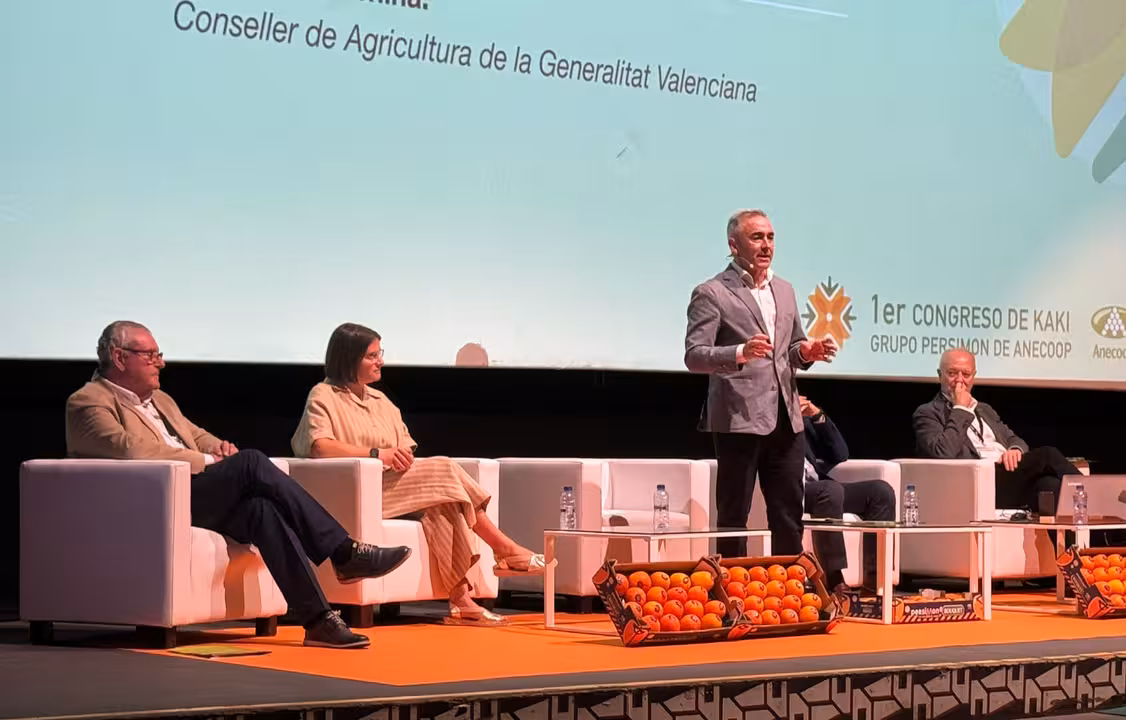 Barrachina en el congreso del Kaki Persim&oacute;n de Anecoop (Foto Generalitat Valenciana)