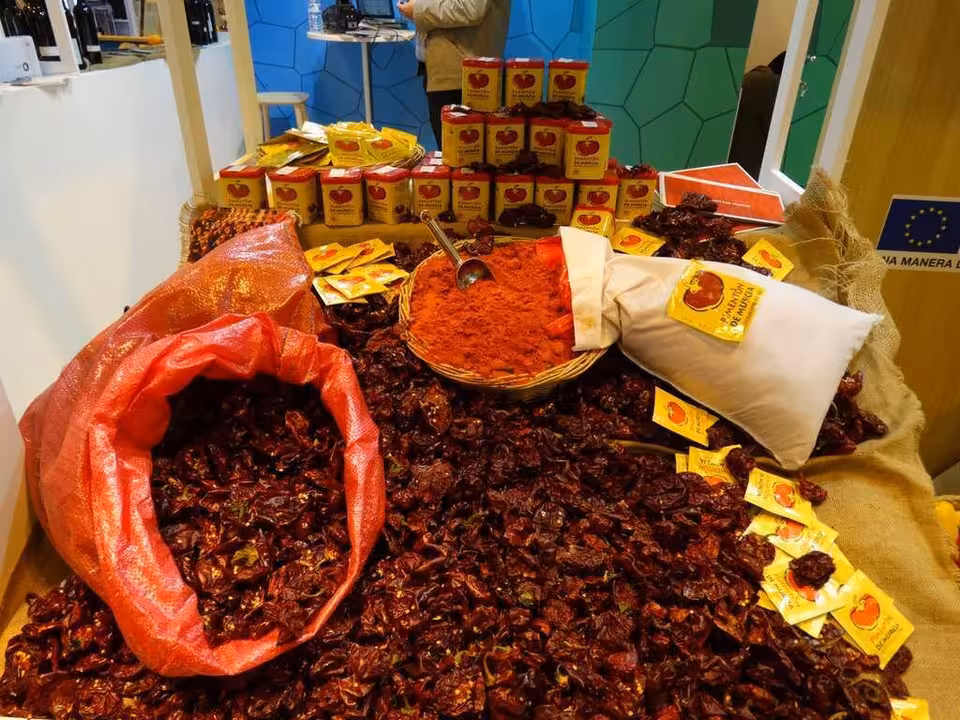 Piment&oacute;n de la DOP Piment&oacute;n de Murcia en la Feria Fruit Attraction (Foto C.Guardia)