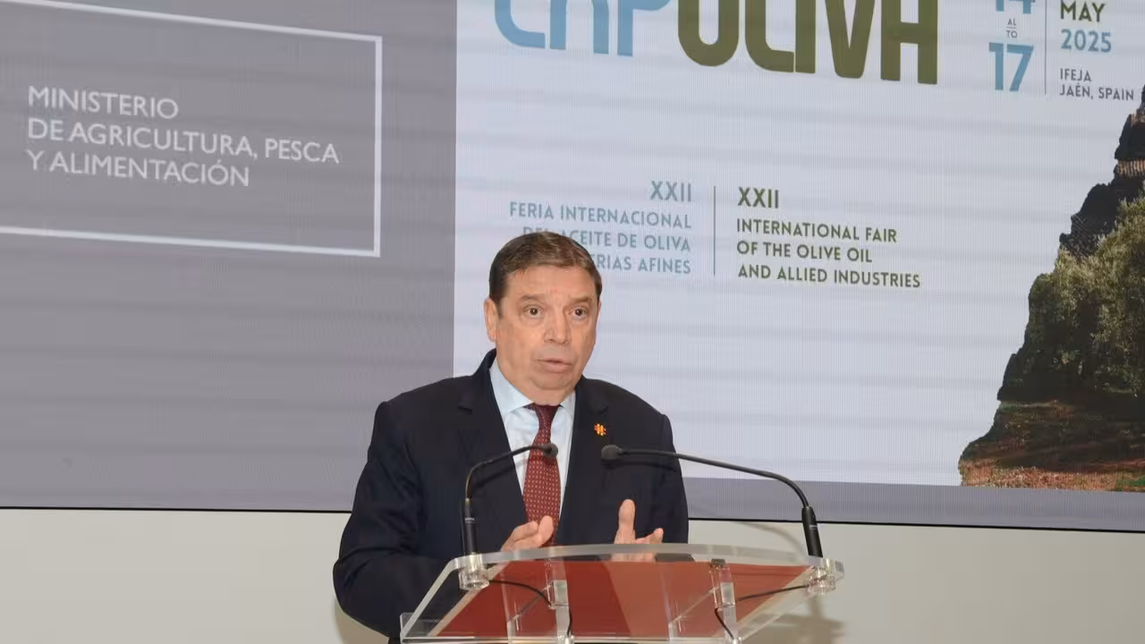 Luis Planas en la presentaci&oacute;n de la XXII edici&oacute;n de Expoliva (Foto MAPA)