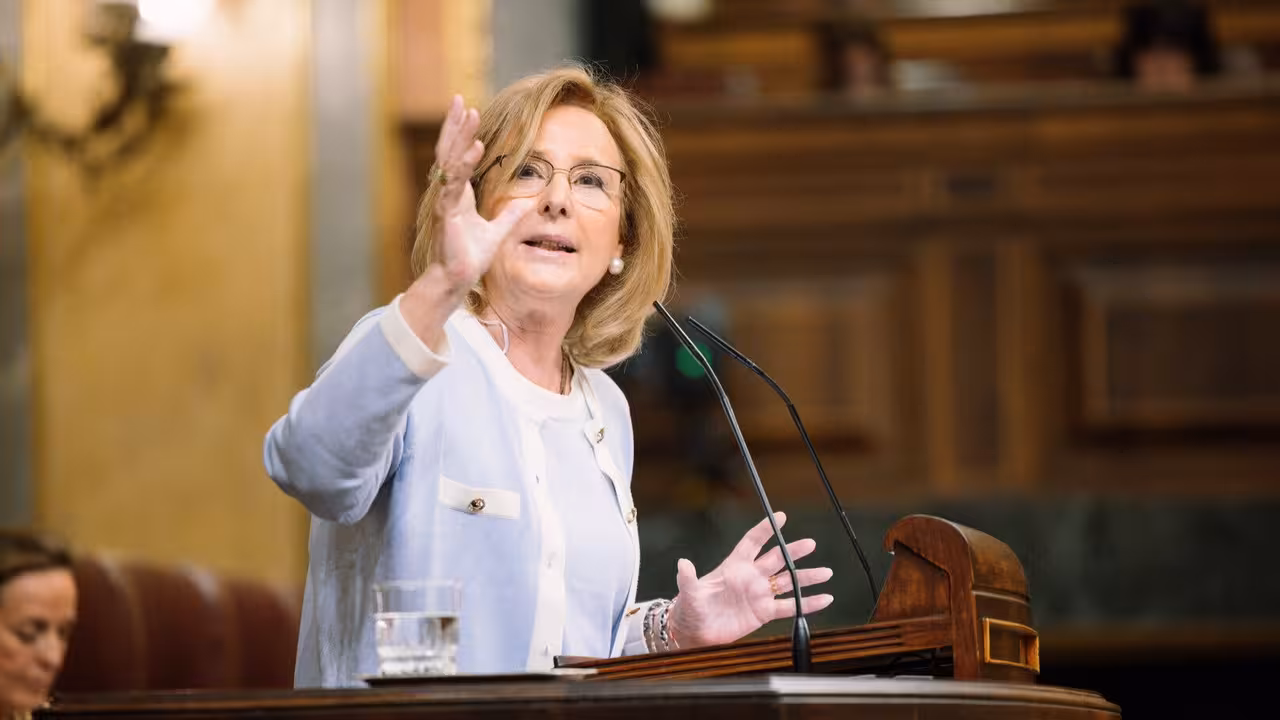 Lourdes M&eacute;ndez Monasterio en su turno de palabra en el Congreso de los Diputados (Foto Vox)