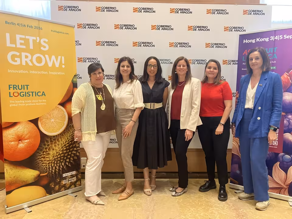Ponentes de la jornada de Fruit Log&iacute;stica y el Gobierno de Arag&oacute;n en Zaragoza (Foto Fruit Logistica)