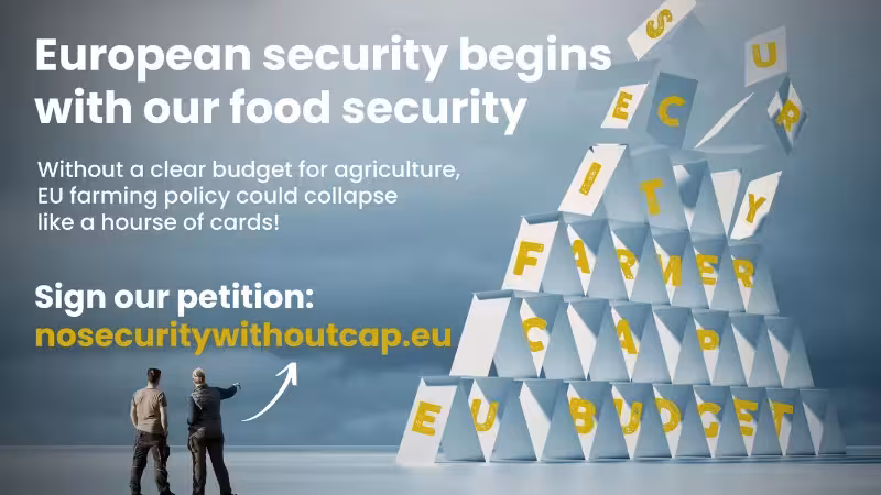 Petici&oacute;n 'nosecuritywithoutcap.eu' en defensa del presupuesto de la PAC (Foto Copa-Cogeca)