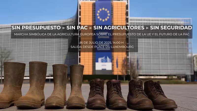 Protesta en Bruselas de las organizaciones agrarias (Imagen Asaja)