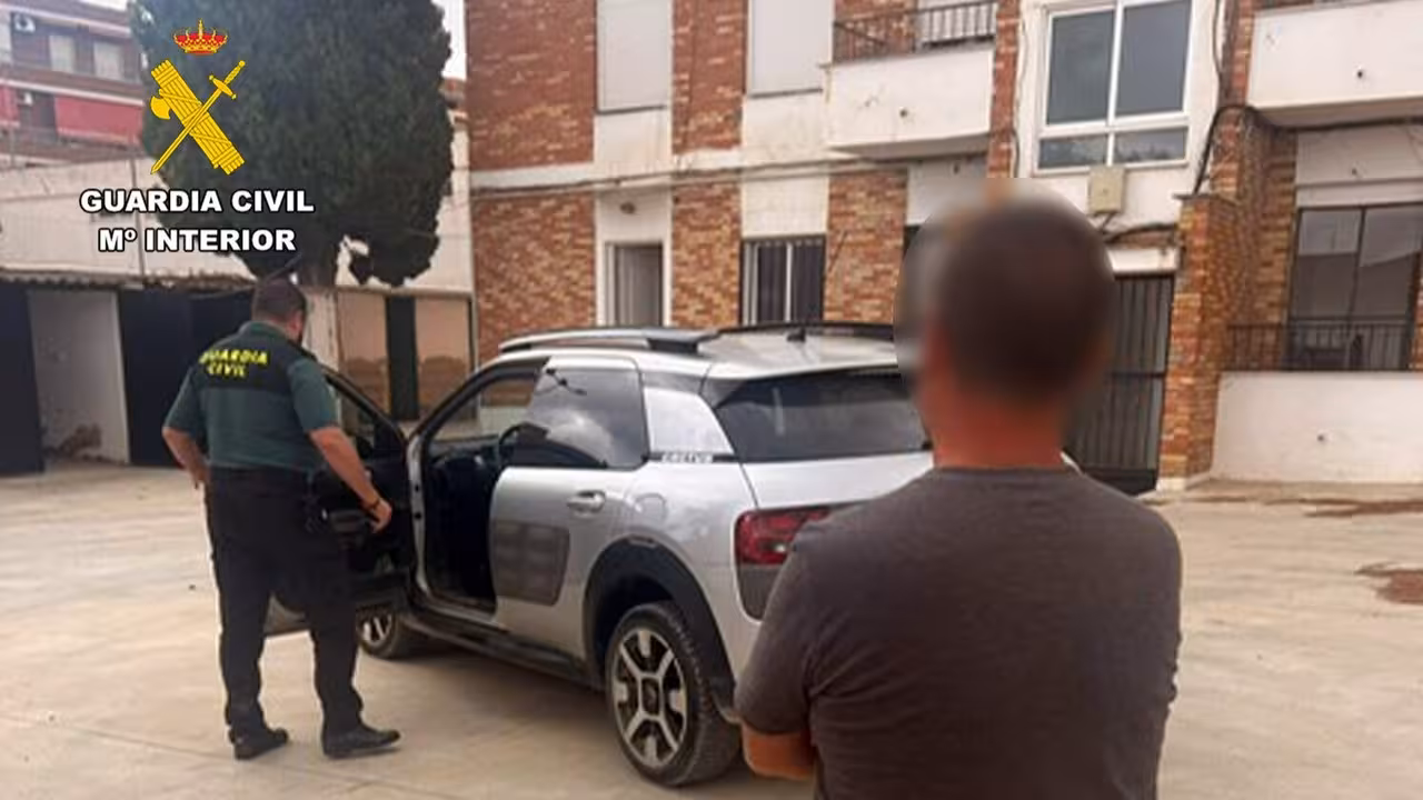 Detenido por dos incendios en Bullas (Foto Guardia Civil)