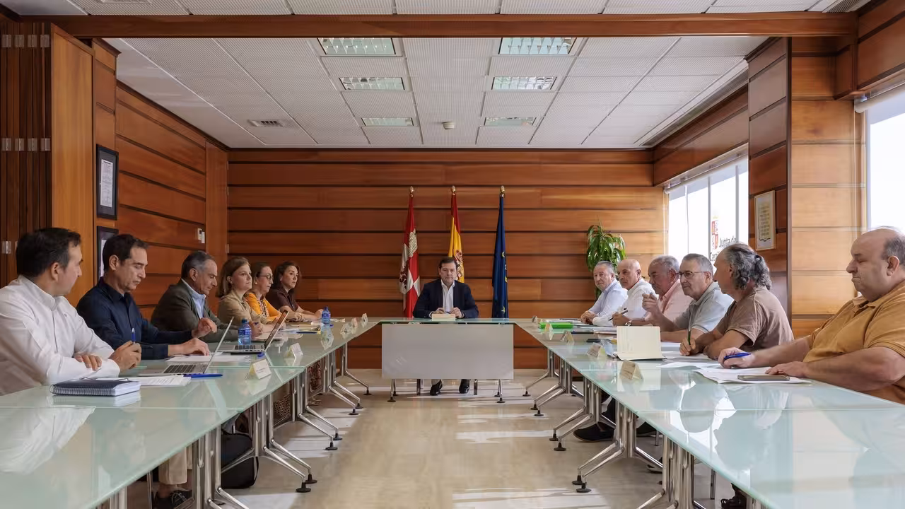Ma&ntilde;ueco preside una reuni&oacute;n con las OPAs sobre las ayudas por los incendios (Foto @FHERAS/Junta de Castilla y Le&oacute;n)