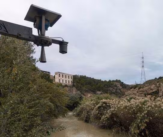 Pluvi&oacute;metro del Majal Blanco, en Murcia (Foto CHS)
