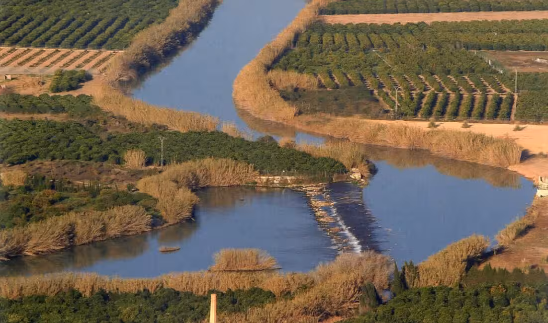 Azud de la Marquesa, en Cullera Trasvase J&uacute;car-Vinalop&oacute; (Foto CHJ)