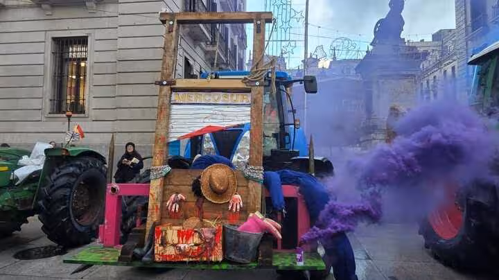 Protesta contra Mercosur en Santander (Foto UGAM_COAG en RRSS)