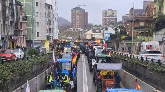 Tractorada contra Mercosur por calles de Santander (Foto UGAM_COAG en RRSS)