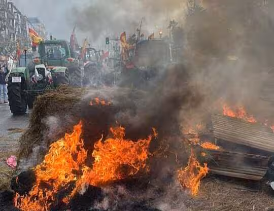 Protestas en Santander contra Mercosur (Foto UGAM-COAG en RRSS)
