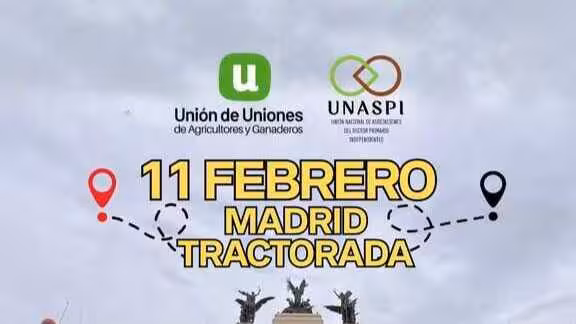 Detalle del cartel de la tractorada 11F en Madrid (Fuente UdU)