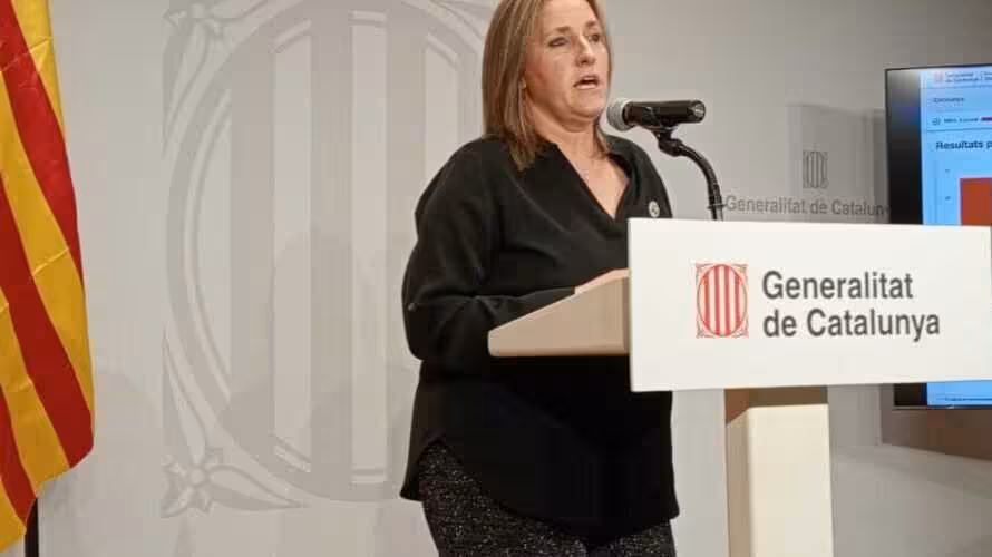 La coordinadora nacional de Uni&oacute; de Pagesos, Raquel Serrat, en la comparecencia del Departamento valorando los resultados (Foto Uni&oacute; de Pagesos)