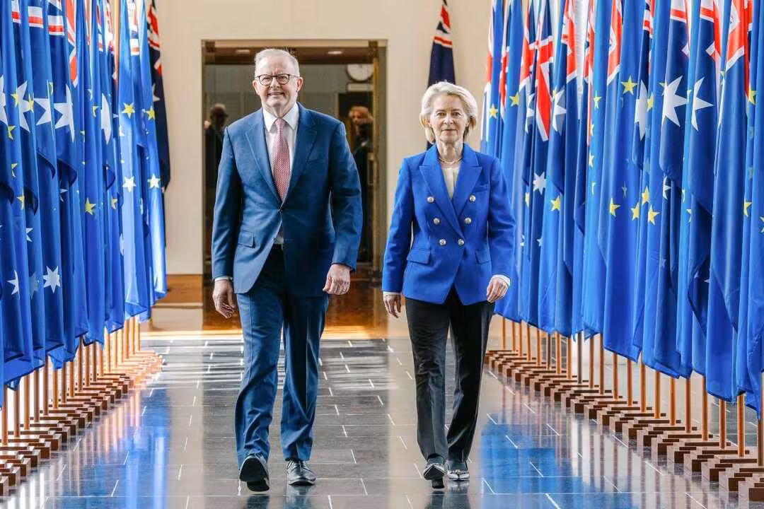 Anthony Albanese, a la izquierda, y Ursula von der Leyen / CE - Servicio audiovisual
Fot&oacute;grafo:
Christophe Licoppe
