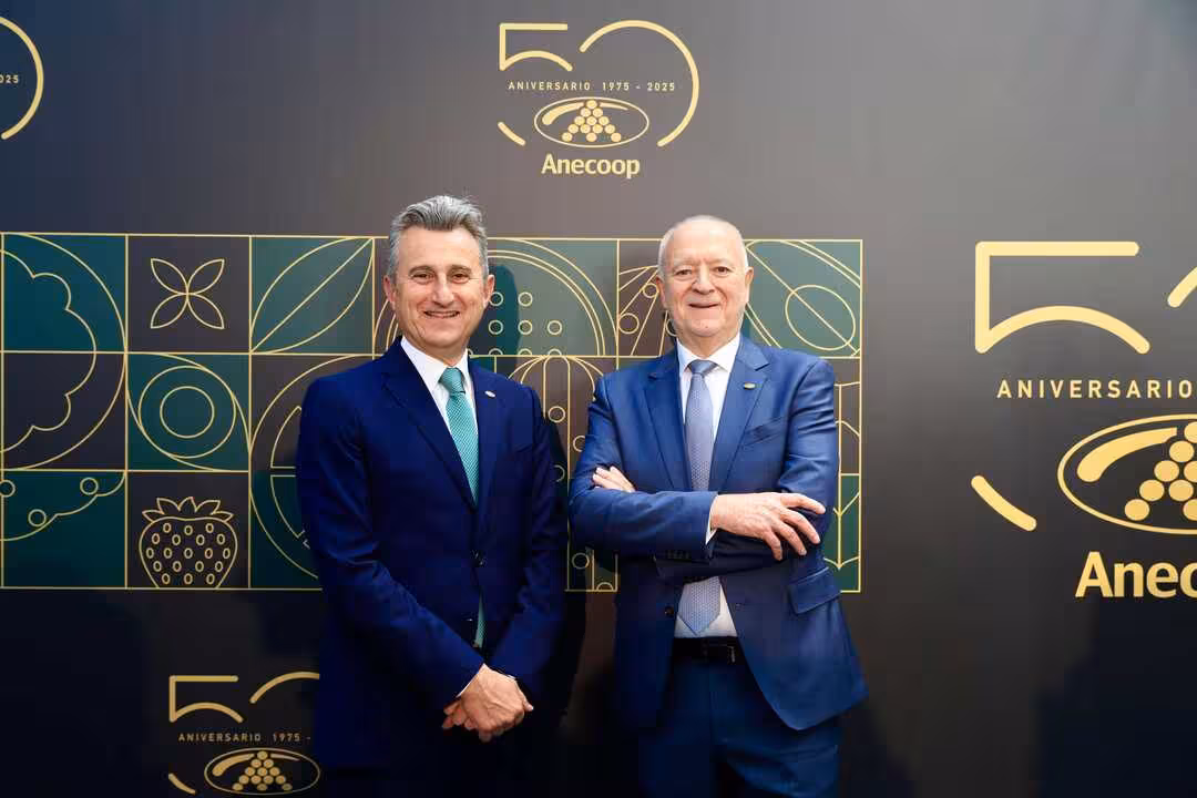 Alejandro Monz&oacute;n, Presidente de Anecoop y Joan Mir, Director General de Anecoop (Foto Anecoop)