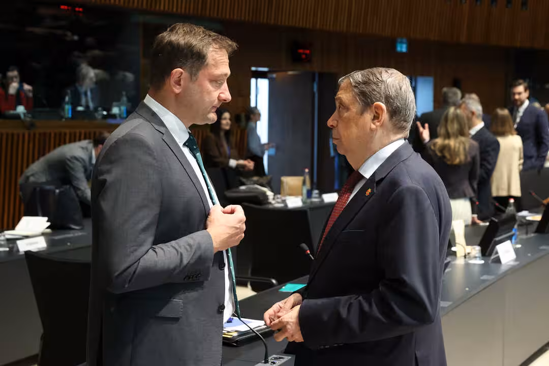 Planas y Hansen en el Consejo de Ministros de Agricultura de la UE (Foto MAPA)