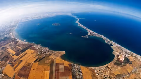 Mar Menor vista a&eacute;rea (Foto Ayuntamiento de Cartagena)