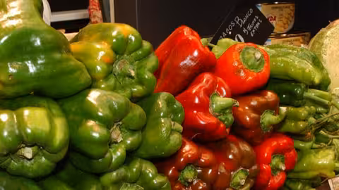 Pimientos verdes y rojos (Foto Mapama)