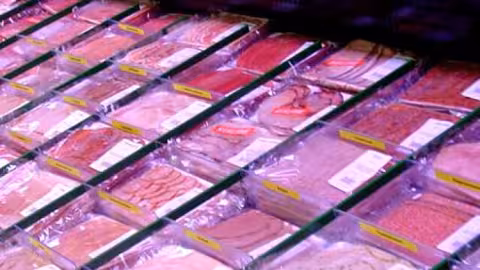 Mostrador de carne de porcino (Foto Interporc)
