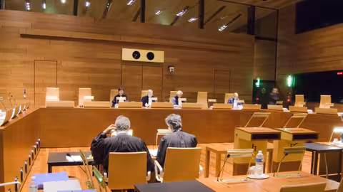 Una vista ante el Tribunal General - Sala de tres Jueces (Foto Tribunal de Justicia de la Uni&oacute;n Europea).