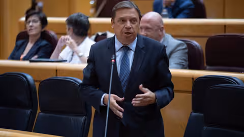 Luis Planas en su comparecencia en el Senado (Foto MAPA) Archivo