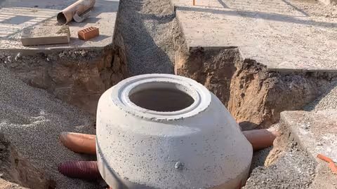 Obras de Saneamiento en Playa Honda (Foto Oficina T&eacute;cnica del Mar Menor)