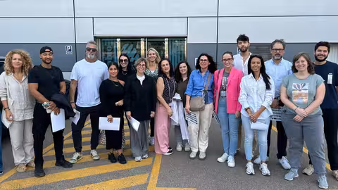 Visita de 'influencers' a invernaderos solares de Almer&iacute;a (Foto Hortiespa&ntilde;a)