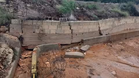 Da&ntilde;os por la DANA en una parcela (Foto Uni&oacute;n de Uniones)