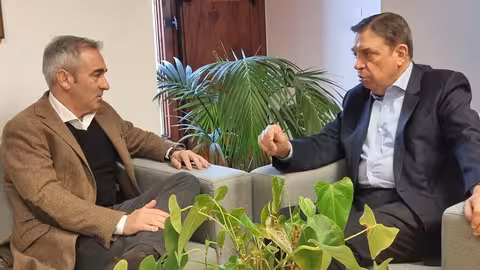 Reuni&oacute;n Miguel Barrachina y Luis Planas en Valencia tras la DANA (Foto MAPA)