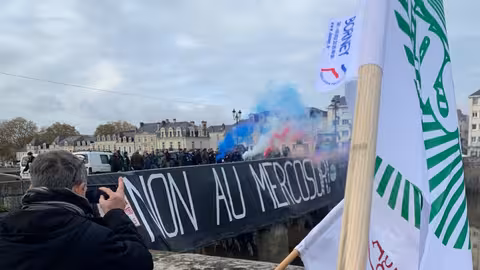 Protestas de agricultores franceses contra Mercosur (Foto FNSEA) Archivo