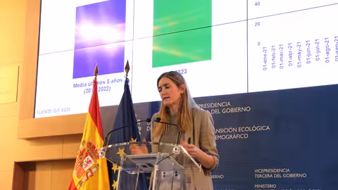 Sara Aagesen en la presentaci&oacute;n del Plan +SE (Foto Miteco) Archivo
