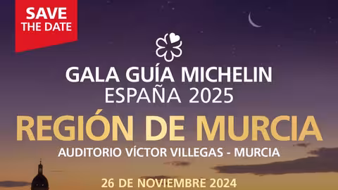 Detalle del cartel de Gala de la Gu&iacute;a Michelin 2025