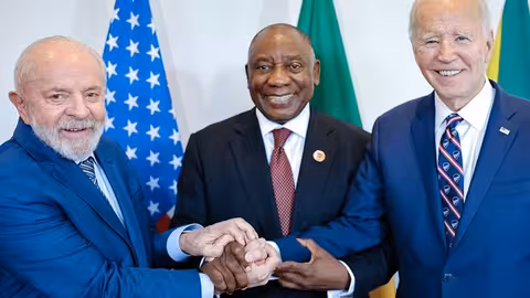 Lula, Ramaphosa y Biden: unidos en torno a una iniciativa por los derechos de los trabajadores (Foto Ricardo Stuckert/PR. Gobierno de Brasil)