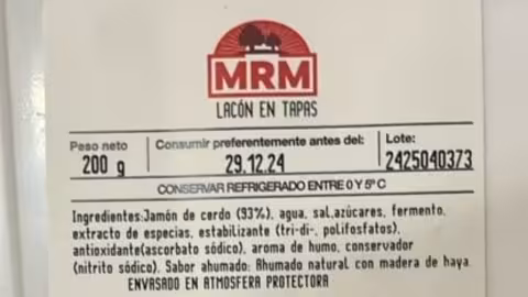 Detalle de un paquete de Lac&oacute;n en Tapas MRM (Foto Aesan)