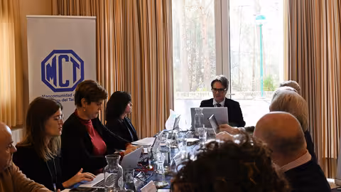 Junta de Gobierno de la MCT en el embalse del Taibilla en Nerpio, Albacete (Foto MCT)