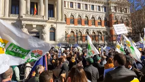 Protesta de agricultores ante el MAPA en una imagen de Archivo (Foto Asaja)