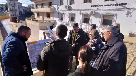 Visita a las obras de emergencia por los da&ntilde;os de la DANA en Letur (Foto CHS)