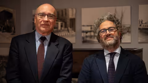 Paco Escalante (dcha) y Nelos Georgoudis (izq) Foto AG Olives Group
