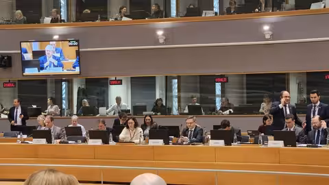 Sara Rubira durante la reuni&oacute;n del Consejo de Agricultura y Pesca de la UE celebrado en Bruselas (Foto CARM)