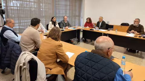 La consejera Sara Rubira durante la reuni&oacute;n del grupo de trabajo de hort&iacute;colas de la comisi&oacute;n territorial del Seguro Agrario (Foto CARM)