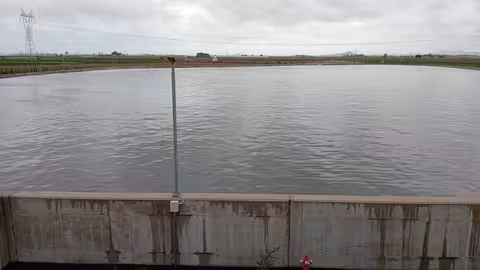 Tanque de tormentas de Torre Pacheco a pleno funcionamiento por las lluvias del domingo (Foto CARM)