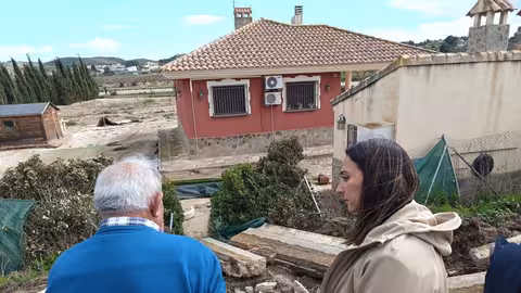 Rubira visita los da&ntilde;os por las lluvias en Ceheg&iacute;n (Foto CARM)