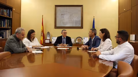 Reuni&oacute;n de Urrea y el alcalde de Caravaca (Foto CHS)