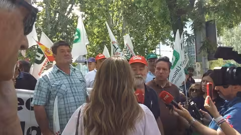 Protesta ante la Comisi&oacute;n Europea en Madrid (Foto UdU)