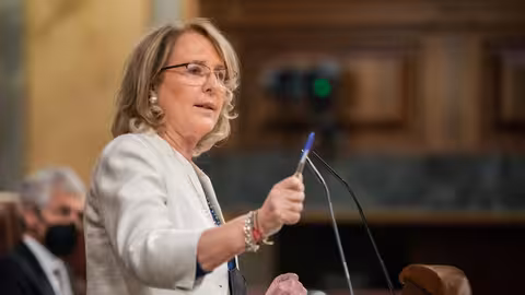 La diputada de Vox Lourdes M&eacute;ndez en el Congreso de los Diputados (Foto Vox)