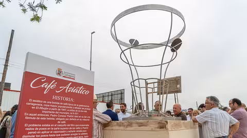 Monumentio al caf&eacute; asi&aacute;tico en El Albuj&oacute;n (Foto Ayuntamiento de Cartagena)